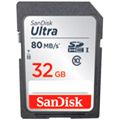 Sandisk Ultra SDHC 32GB 80MB/S C10 Flash Memory Card (SDSDUNC-032G-AN6IN)