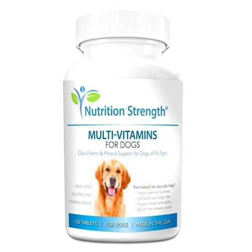 Nutrition Strength Multivitamins for Dogs, Daily Vitamin and Mineral Support, Nutritional Dog Supplements for All Canine Breeds and Sizes, Promotes Immune Health in Pets, 120 Chewable Tablets