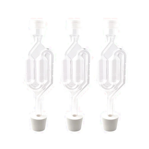 Fastrack Airlocks for Fermenting | Bubble Airlock for Wine Making and Beer Making | BPA-Free S-Shaped Airlock used for Brewing Wine, Beer, Pickles & more |Transparent Airlock Set Of 3