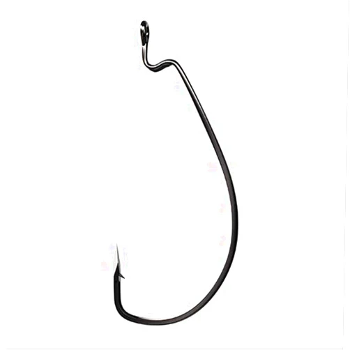 Trokar Eagle Claw TK110-4/0 Trokar EWG Worm Hook, 5-Pack, Platinum Black