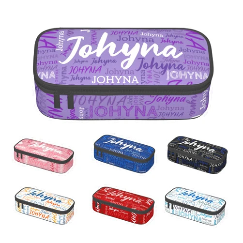 Gaxuciat Custom Pencil Case with Name, Personalized Name Pencil Case, Customized Pen Box for Girls Boys Office School (Color10)