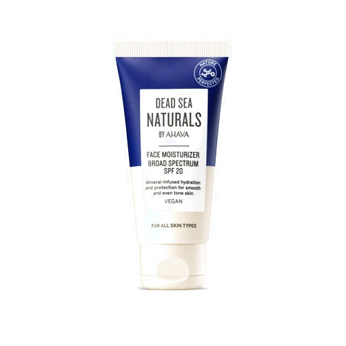 AHAVA DEAD SEA NATURALS Dead Sea Naturals Face Moisturizer Broad Spectrum SPF20 - Multi-benefit day cream for face & neck, provides all-day comfort and protects from UVA/B rays, with exclusive Dead Sea Minerals, 1.7 Fl.Oz