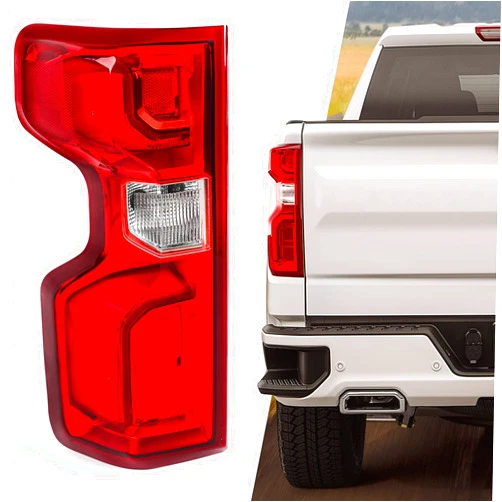 Huray Left Tail Light For Chevy Silverado 2019 2020 2021 2022 2023 [Only for LED Model] Rear Brake Lamp Assembly Driver Side