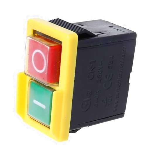 SOSODBBM 250V 6A ACButton Machine Saw Blade Drilling Machine Open and Close Switch Control Box Electromagnetic 1Pcs