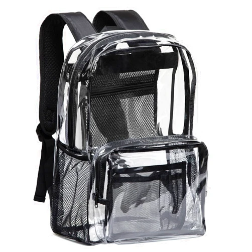 Vorspack Clear Backpack Heavy Duty - PVC Transparent Backpack See Through Backpack for College Workplace