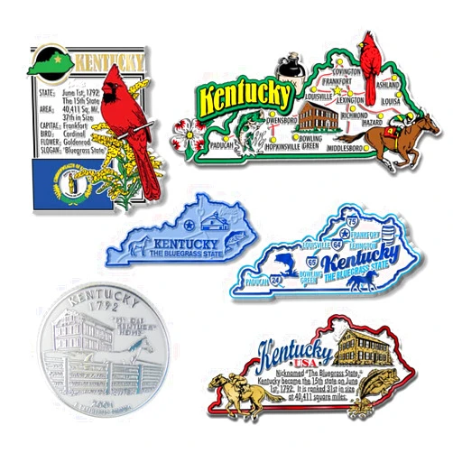 Classic Magnets Kentucky Six-Piece State Magnet Set by Classic Magnets, Includes 6 Unique Designs, Collectible Souvenirs Made in The USA