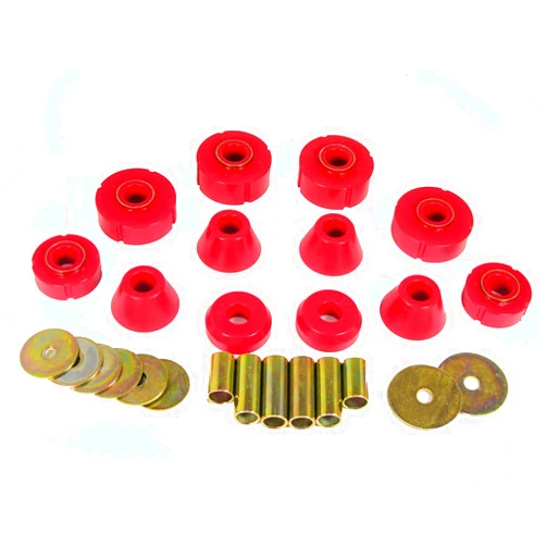 Prothane (7-101) 67-72 Chevy C10 Body Mount Kit - Red