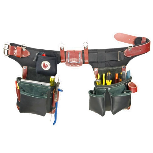 Occidental Leather B9588 Adjust-to-Fit Green Building Tool Belt Set - Black