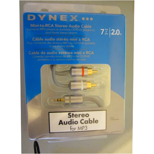 Dynex DX-MP3RCA7 - Audio cable - RCA (M) - mini-phone stereo 3.5 mm (M) - 7 ft