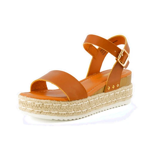 CUSHIONAIRE Melissa Espadrille Platform Sandals For Women with Adjustable Ankle Strap and Memory Foam Insole-Comfortable Womens Sandals for Summer