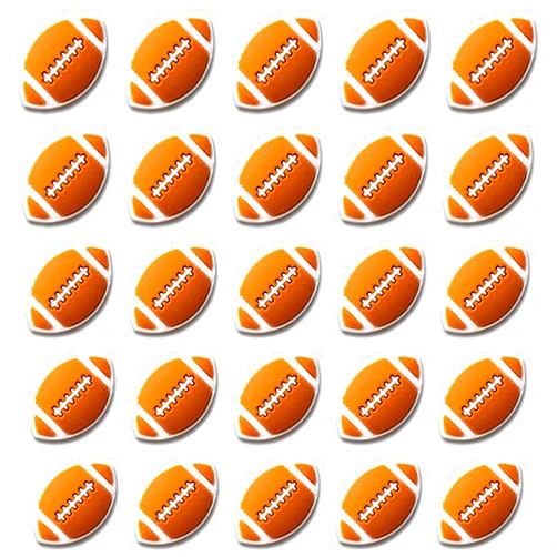 Tashrasia 25Pcs Sports Shoe Charms for Clogs Sandals Bracelet Wristband Slippers Water Shoes, Baseball Softball Soccer Football Basketball Shoe Decoration Charms for Boy Girl Women Men