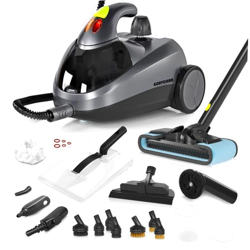 GOATCLEAN Heavy-Duty Steam Cleaner - 1500W Multipurpose Handheld Floor Steamer with 22 Accessories 16ft Cord for Home, Car Detailing, Tile, Grout, Carpet, Wallpaper, Upholstery, Window, Deep Cleaning
