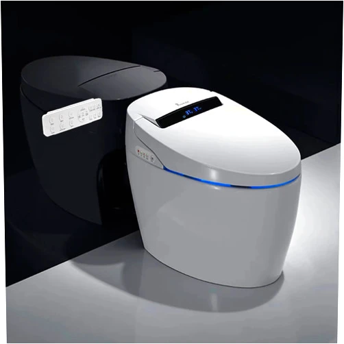 LINKLIFE Smart Toilet One Piece Bidet Toilet for Bathrooms, Toilet with Warm Water Sprayer & Dryer, Foot Kick Flush, Remote Control, Auto Smart Toilet with LED Display