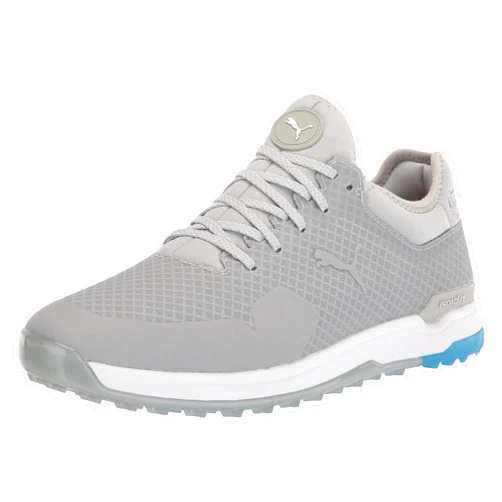 Puma Golf Men's Proadapt Alphacat Golf Shoe, High Rise-Puma Silver-Ibiza Blue, 11