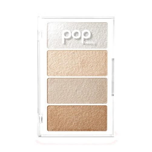 POP Beauty PRISMATIC POP PALETTE | BETTER BARE - Ultra Light Reflecting Blush Palette, Seamlessly Blends onto Skin for an Ethereal Finish, 4 Shade Skin Illuminator for 3D Glow | 0.3 Oz