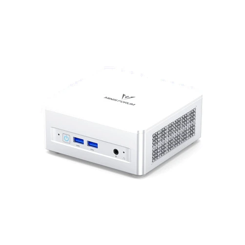 MINISFORUM UM870 Slim Mini PC Barebone AMD Ryzen 7 8745H(8C/16T), Mini Desktop Computer Without RAM/SSD/OS, AMD Radeon 780M Graphics, USB4/HDMI2.1/DP1.4 Output, 2.5G LAN, 4xUSB Ports, WiFi 6E, BT5.3