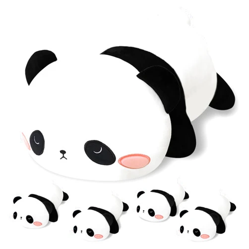 SQEQE Panda Stuffed Animals with Babies Inside Belly - 1 Mommy Stuffed Panda with 4 Cute Babies Plushie Gifts Ideal for Kids and Adults