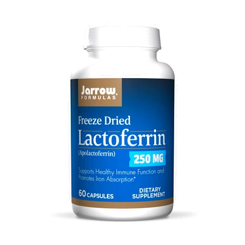 Jarrow Formulas Lactoferrin 250 mg - 60 Capsules - Immune-Supporting Glycoprotein - Support Healthy Immune Function & Iron Absorption - Freeze Dried - 60 Servings