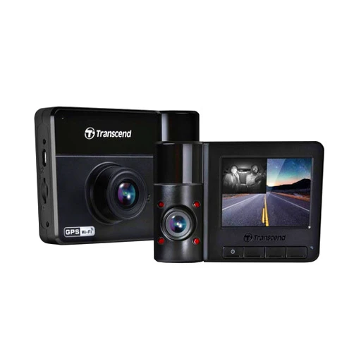 Transcend DrivePro 550 Dual Camera Dashcam for Cars | Full HD 1080P | Sony STARVIS™ | WiFi | GPS | Build-in Battery | 2 Yrs Warranty | Made in Taiwan | TS-DP550B-64G