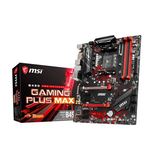 MSI Performance Gaming AMD Ryzen 2ND and 3rd Gen AM4 M.2 USB 3 DDR4 DVI HDMI Crossfire ATX Motherboard (B450 Gaming Plus Max)