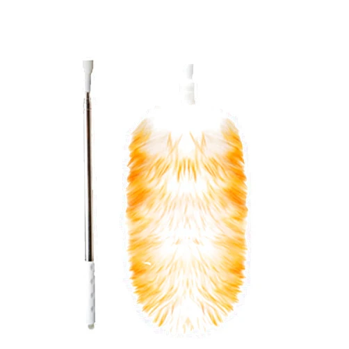 Leories Lambswool Feather Duster with Extension Pole up to 85inch,Extendable Feather Duster Used for Cleaning High Ceiling Fan, High Ceilings,Furniture,Hard to Reach Areas