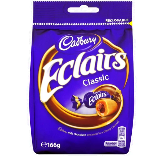 Eclairs Cadbury Chocolate Eclairs 166g (6 Pack)