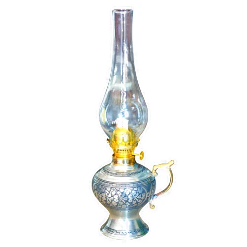 Bakır concept copper home accasories Bakır Concept Copper Oil Lamp, Vintage Oil Lamp, Decorative Copper Oil Lamp, Copper Oil Lantern (Silver)