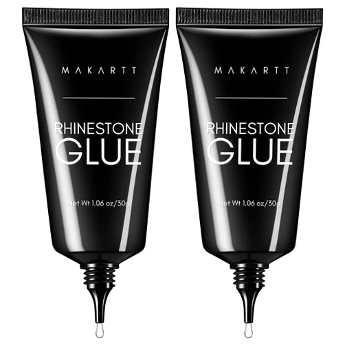 Makartt Nail Rhinestone Glue for Nails - 60ML Gel Nail Glue for Rhinestones Gems Super Strong Bling Gel for Nail Gem Bow Jewels Crystals Beads Diamonds Pearls 3D Nail Art Cured Need Beauty Gift