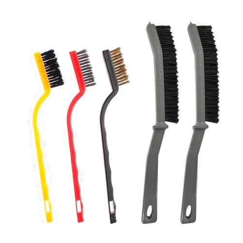 JIANGLAI Kitchen Stove Gap Cleaning Nylon Scrub Brush, Hard-Bristled Crevice Cleaning Brushes Set for Range Hood Grease Grime, Clean Tiles Corners, Bathroom, Shower, Door Window Track (5 Pcs)