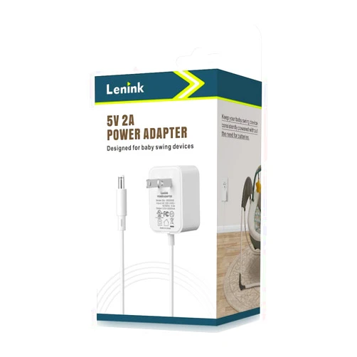 Lenink 5V 2A Baby Swing Power Cord Replacement Compatible with Graco DuetSoothe, DuetConnect LX, Simple Sway, Glider LX, Glider Elite and more (6ft, White)