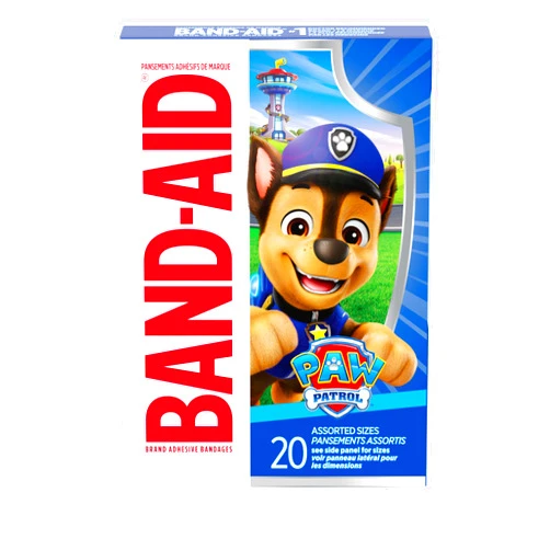 Band-Aid Brand Sterile Adhesive Individually Wrapped Bandages for Kids Featuring Nickelodeon Paw Patrol Characters, First Aid & Wound Care of Minor Cuts & Scrapes, Assorted Sizes 20 ct