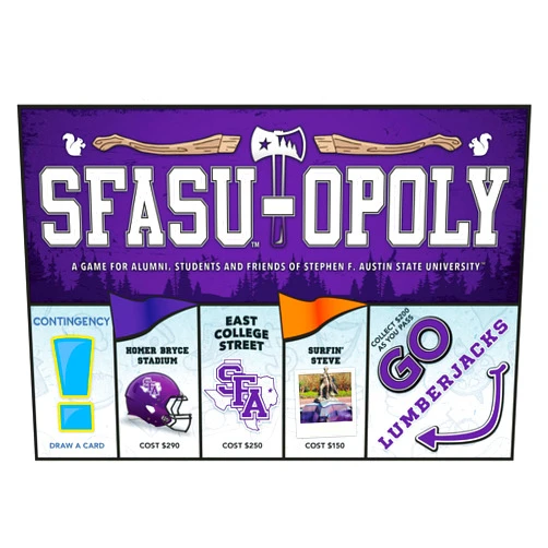 Late For The Sky: SFASU-Opoly - University Themed Family Board Game, Opoly-Style Game Night, Traditional Play Or 1 Hr Version, Ages 8+, 2-6 Players