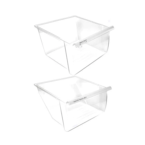 GRITLY Crisper Bin Drawer Replacement (Combo - (Upper) WP2188656 + (Lower) WP2188664)