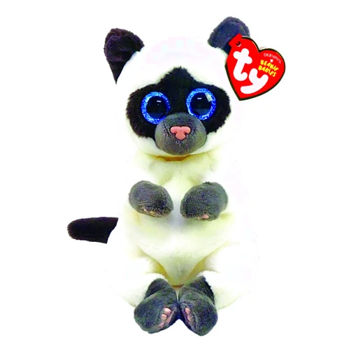 TY Beanie Babies – Soft Toy Miso The Cat 15 cm, Grey, TY40548