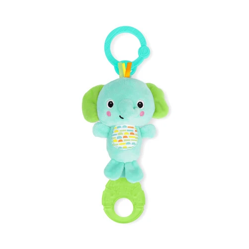 Bright Starts Tug Tunes On-The-Go Toy for Stroller and Carriers - Elephant - Unisex, Newborn +