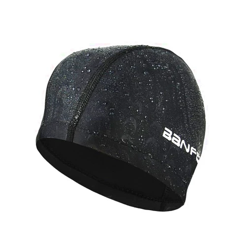 RONGXINUS Extra Large Swimming Cap Adult Waterproof Swimming Cap Women Men Elastic Silicone Swim Pool Hat Beach Surfing Long Hair Bathing Cap Ears Protection Swim Cap (Black-a)