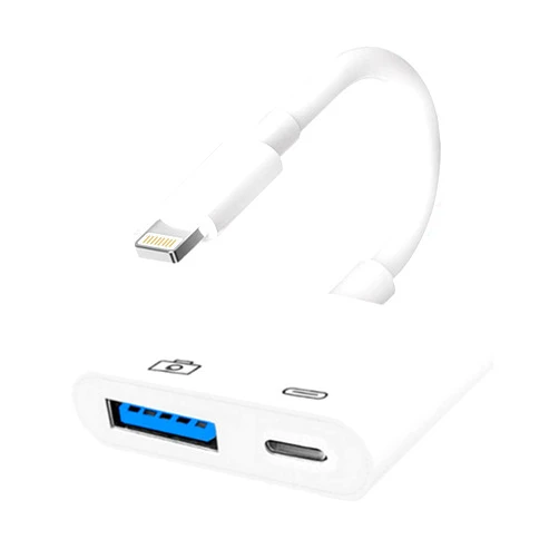 Sharllen Apple Lightning USB Camera Adapter,iPhone Certified USB Female OTG Reader Connector Charging Port iPhone Charger Cable Cord Compatible iPhone/iPad/iPod,USB Drive,MIDI Keyboard,Mouse iOS9.2-14+ White