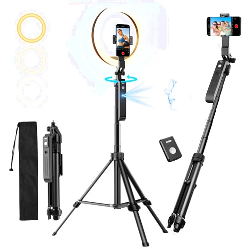 YAyusi Upgraded Auto Face Tracking Tripod 360° Rotation with Stand, 10