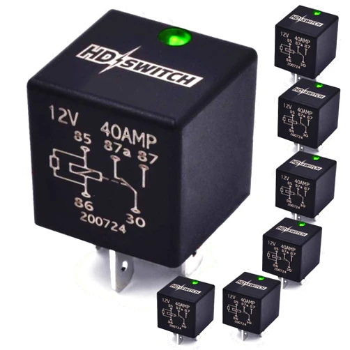 HD Switch (6 Pack 12V 40A Waterproof Relay Replaces 532109748, 532 10 97-48, 109748X, Husqvarna AYP Craftsman w/LED Indicator Light & Dielectric Grease