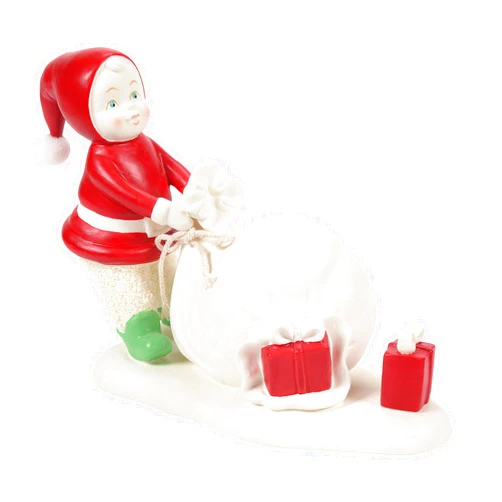 Department 56 Snowbabies Classics Christmas Memories Spilling Santa's Presents Figurine, 4.53 Inch, Multicolor