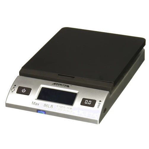 Accuteck S 86 lb All-In-One Silver Digital Shipping Postal Scale with Adapter (W-8260-86BS)