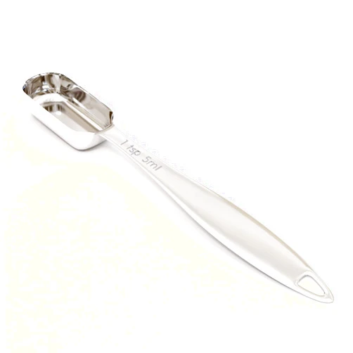 BERYLER® 1 Teaspoon(5 mL | 5 cc | 1/3 Tablespoon) Single Measuring Spoon, Stainless Steel Rectangular Individual Measuring Spoons, Long Handle Measuring Spoons Only