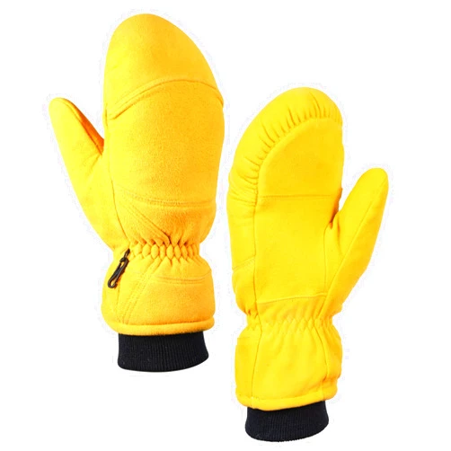 SKYDEER Durable Winter Work Gloves with Full Deerskin Suede Leather for Extreme Cold Condition (SD8676T)