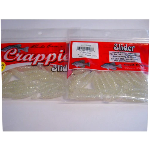 Charlie Brewer 1.5 inch Crappie Slider Grub 2 Packs