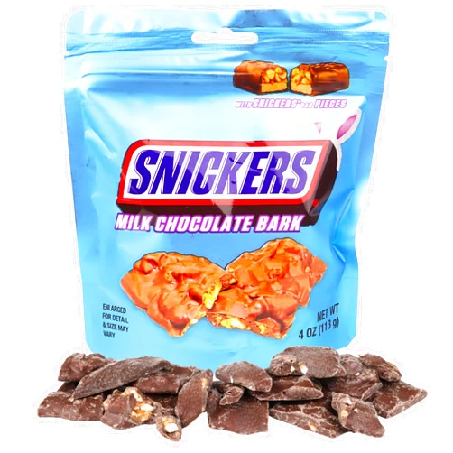 Morris National Inc Limited Edition Snickers Chocolate Bark, Resealable Bag, 4 Ounces