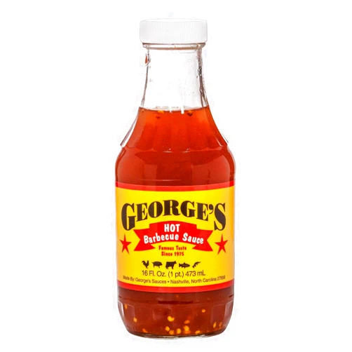 Dakomyo George's Sauces Hot Barbecue Sauce 16oz. (Pack of 2)