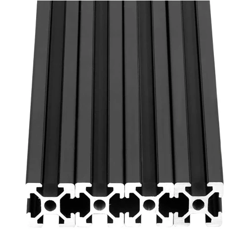 IXGNIJ 4pcs 400mm T Slot 2020 Aluminum Extrusion European Standard Anodized Linear Rail for 3D Printer Parts and CNC DIY Black(15.75inch)