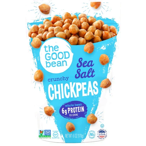 The Good Bean Crunchy Chickpeas, Sea Salt, 6 Ounce - Gluten Free
