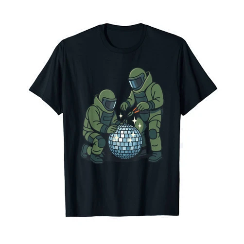 Funny Disco Party Humor Bomb Tech Work Jokes Bomb Squad Humor Military Joke Bomb Disposal Disco Ball T-Shirt
