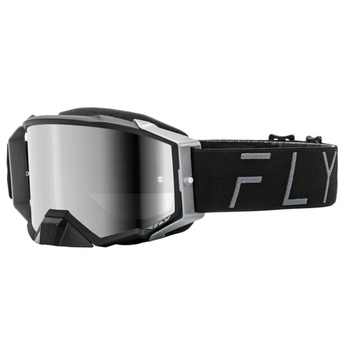 Fly Racing 2024 Adult Zone Pro Goggle Black/Grey with Black Mirror/Smoke Lens; 37-51908